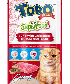 Toro Plus Tuna With Chia Seed, Quinoa and Lentil Creamy Cat Treats 14g x 5pcs