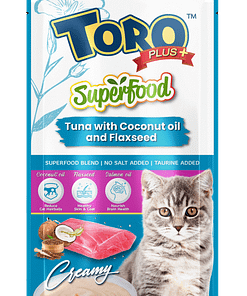 Toro Plus Superfood Tuna with Coconut Oil and Flax Seed Creamy Cat Treats 14g x 5pcs