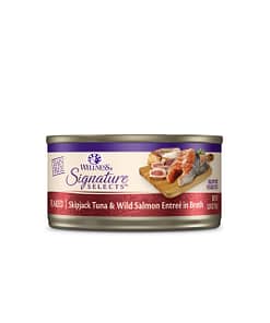 Wellness CORE Signature Selects Flaked Skipjack Tuna & Wild Salmon Entree in Broth Canned Cat Food 2.8oz