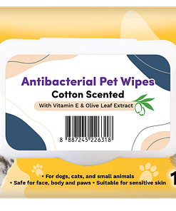 Woosh Antibacterial Pet Wipes Cotton Scented 100 sheets