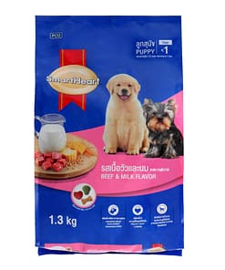 SmartHeart Dry Puppy Dog Food - Beef and Milk 1.3kg