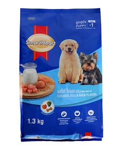 SmartHeart Dry Puppy Dog Food - Chicken, Eggs and Milk 1.3kg