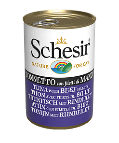 Schesir Tuna with Beef Fillets Wet Cat Food 140g