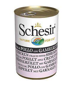 Schesir Chicken Fillets with Shrimp Wet Cat Food 140g
