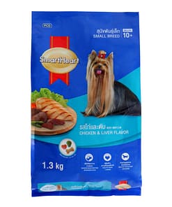 SmartHeart Small Breed Dry Adult Dog Food - Chicken and Liver 1.3kg