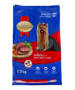 SmartHeart Small Breed Dry Adult Dog Food - Roasted Beef Flavor 1.3kg