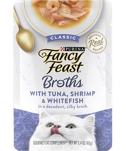 Purina Fancy Feast Broths Classic Tuna, Shrimp & Whitefish Wet Cat Food 40g