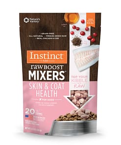 Instinct Freeze-Dried Raw Boost Mixers Grain-Free Skin & Coat Recipe Dog Food Topper (2 Sizes)