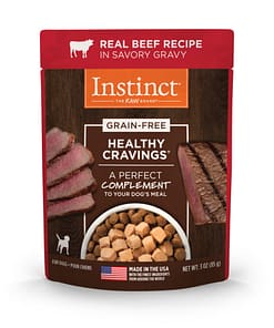 Instinct Healthy Cravings Grain-Free Real Beef Recipe Wet Dog Food Topper 3oz
