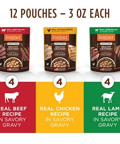 Instinct Healthy Cravings Grain-Free Recipe Variety Pack Wet Dog Food Topper 3oz (Pack of 12)