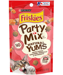 Purina FRISKIES Party Mix Natural Yums Salmon Cat Treats 60g