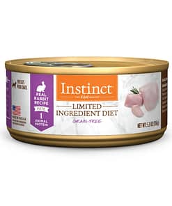 Instinct Limited Ingredient Diet Grain-Free Pate Real Rabbit Recipe Canned Cat Food 155g
