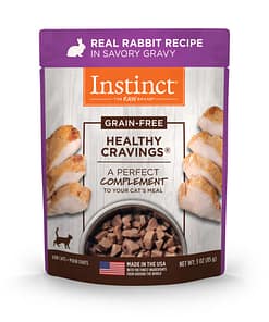 Instinct Healthy Cravings Grain-Free Real Rabbit Recipe in Savory Gravy Wet Cat Food Topper 3oz