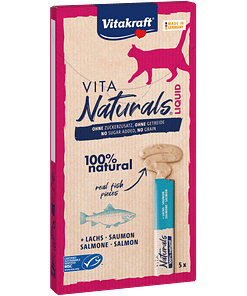 Vitakraft Vita Naturals Liquid Snack Salmon Cat Treats 5pcs