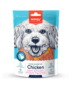 Wanpy Oven-Roasted Chicken & Sweet Potato Twisted Dog Treats 100g