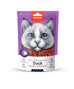 Wanpy Soft Oven-Roasted Duck Jerky Strips Cat 80g