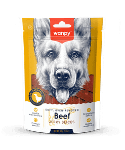 Wanpy Soft Oven-Roasted Beef Jerky Slices Dog Treats 100g