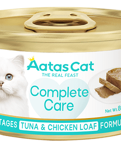 Aatas Cat Complete Care Tuna & Chicken Loaf Formula Cat Food for All Life Stages 80g