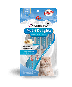 Signature7 Nutri Delights Superfood Puree Chicken With Quinoa & Glucosamine (Friday) Cat Treats 60g