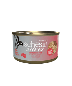 Schesir Silver Wholefood - Chicken with Duck Mousse Fillet Wet Cat Food 70g