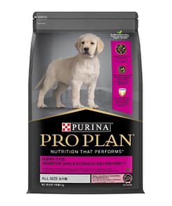 Purina PRO PLAN Puppy Sensitive Skin & Stomach Salmon & Mackerel Formula with Prebiotic Fibre - Dry Dog Food (2 Sizes)