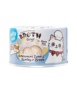 Jollycat  Complete & Balanced Whitemeat Tuna & Scallop in Broth Wet Cat Food 80g