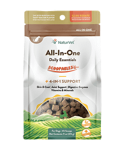NaturVet Scoopables All-In-One Daily Essentials 4-in-1 Support Dog Supplement 11oz