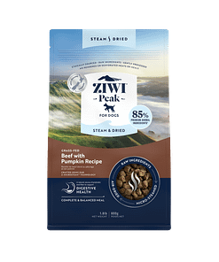 Ziwi Peak Steam & Dried Grass-Fed Beef with Pumpkin Dry Dog Food (3 Sizes)