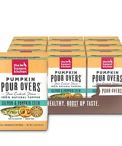 The Honest Kitchen Pumpkin Pour Overs Dog Food Toppers Salmon & Pumpkin Stew 5.5oz