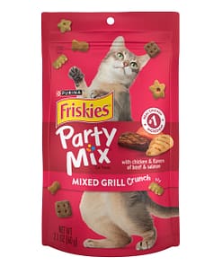 Purina FRISKIES Party Mix Mixed Grill Crunch Cat Treats 60g
