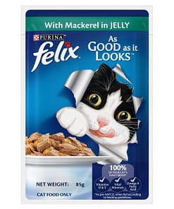 Purina FELIX Adult Mackerel in Jelly Wet Cat Food 85g