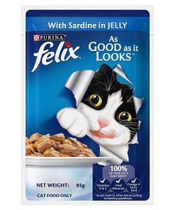 Purina FELIX Adult Sardine in Jelly Wet Cat Food 85g