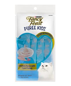 Purina Fancy Feast Puree Kiss - Chicken Puree with Tuna Flakes - Cat Treats 10g x 4