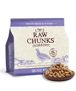 Absolute Bites Raw Chunks Freeze Dried Raw Food for Cats & Kittens - Quail Recipe (2 Sizes)