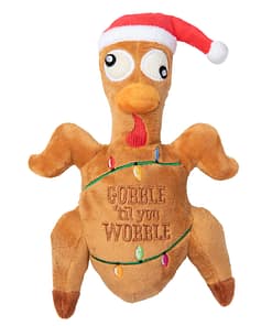 FuzzYard Christmas Dog Toy - Gobble Til You Wobble Turkey