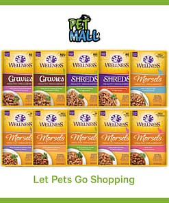 Wellness Healthy Indulgence Grain Free - Gravies/Shreds/Morsels Wet Cat Food 3oz