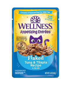 Wellness Appetizing Entrees Flaked Tuna & Tilapia Recipe Wet Cat Food (1.4oz)