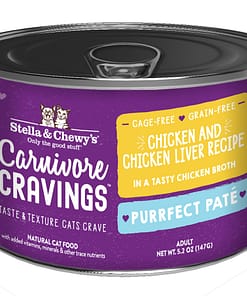 Stella & Chewy's Carnivore Cravings-Purrfect Pate Chicken & Chicken Liver Pate Recipe in Broth 5.2oz