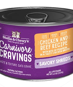 Stella & Chewy's Carnivore Cravings-Savory Shreds Chicken & Beef Dinner in Broth 5.2oz