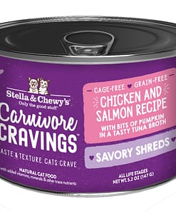 Stella & Chewy's Carnivore Cravings-Savory Shreds Chicken & Salmon Dinner in Broth 5.2oz