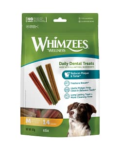 WHIMZEES Stix Dental Chews Value Bag Medium (12+2pc)