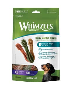 WHIMZEES Toothbrush Dental Chews Value Bag X-Small (48pc)