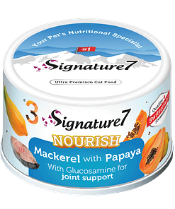 Signature7 Nourish Fruits Cat Wet Can - Mackerel with Papaya 80g