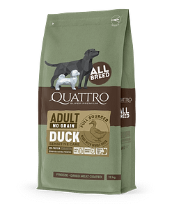 Quattro Adult All Breed No Grain Dry Dog Food - Duck (2 Sizes)
