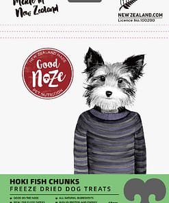 Good Noze Hoki Fish Chunks Freeze Dried Dog Treats 60g