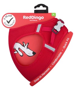 Red Dingo Dog Mesh Harness Red (7 Sizes)