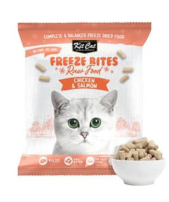 Kit Cat Freeze Bites Raw Food for Cats - Chicken & Salmon (225g) | 15 Packs