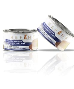 Refine Can Adult Cat Food - Mousse Double Layer Tuna with Chicken 85g