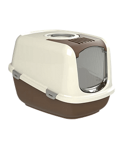 PeeWee EcoDOME Cat Litter Tray Brown/Ivory