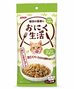 AIXIA Oniku Seikatsu Roast Chicken Wet Cat Food 60g × 3 Pouches